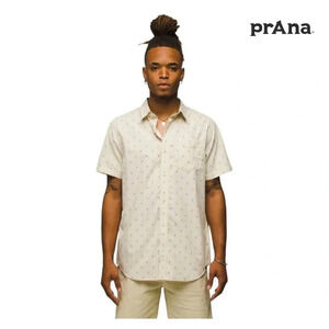 NWT Prana Tinline Shirt Yarrow Rocks Size M Cream